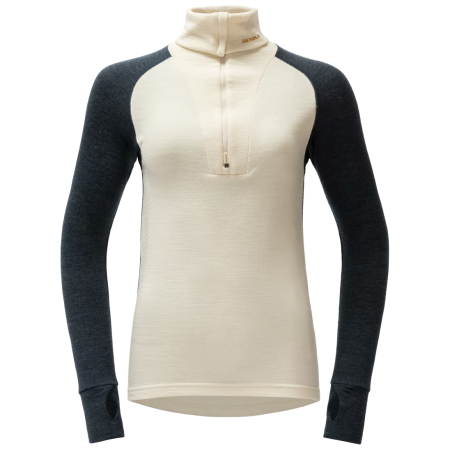 T-shirt fonctionnel femme Devold Expedition Merino Silk Zip Wmn noir/ beige Ink/Offwhite