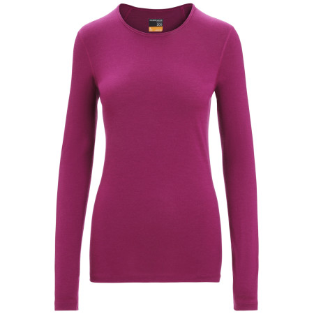 T-shirt fonctionnel femme Icebreaker 200 Oasis LS Crewe bordeau Go Berry