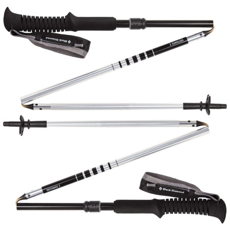 Bâtons randonnée Black Diamond Distance Z 130 cm noir / argenté