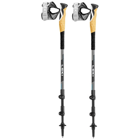 Bâtons randonnée Leki Cross Trail Lite TA noir / argenté black-white-lightblue