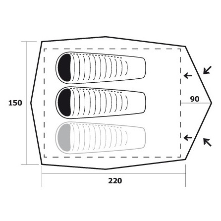 Tente de randonnée Trimm Comet