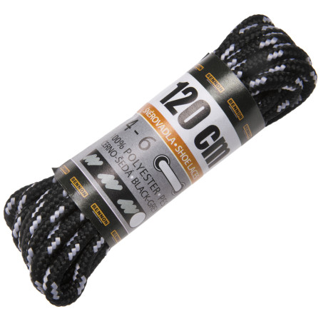 Lacets Bennon Laces Black-Grey Box 120 cm