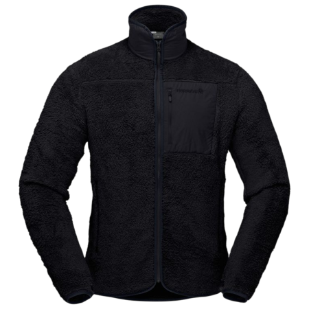 Sweat-shirt homme Norrona femund warm3 Jacket noir Caviar Black