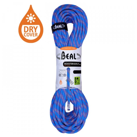 Corde d'escalade Beal Booster III 9,7 mm (70 m) bleu BLUE