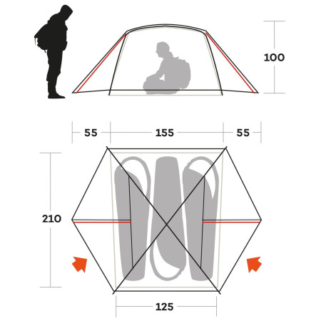 Tente ultra-légère Ferrino Blow 3