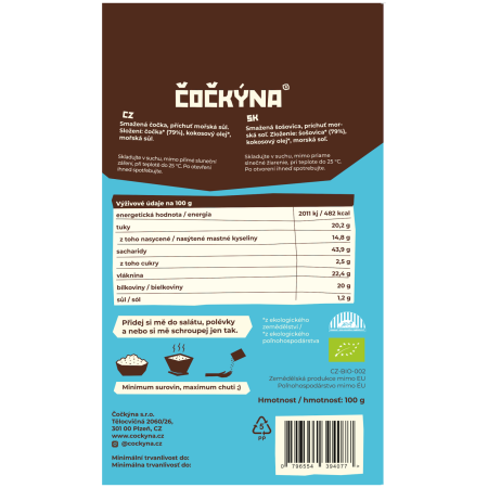 Aliments à emporter Čočkýna Chips de lentilles au sel de mer