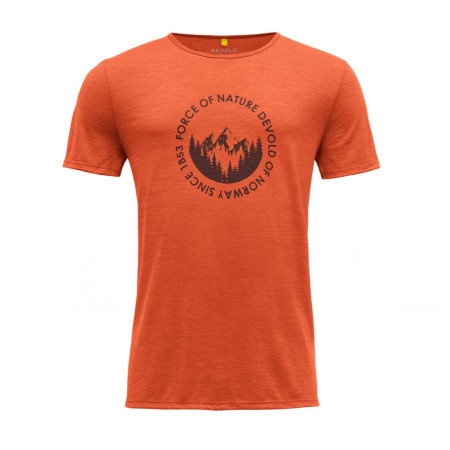 T-shirt fonctionnel homme Devold Leira Merino 130 Tee Man orange Brick