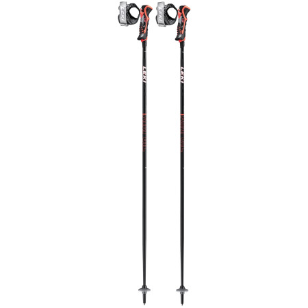 Bâtons ski Leki Airfoil 3D (2022) noir / rouge BlackFluorescentRedWhite