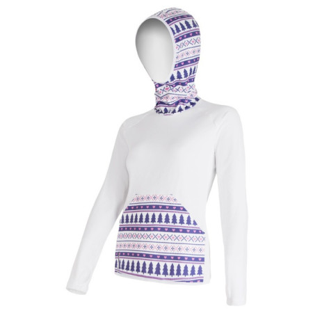 Sweat-shirt femme Sensor Tecnostretch bílá s kapucí blanc