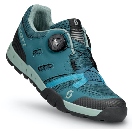 Chaussures vélo femme Scott W's Sport Crus-r Flat Boa bleu / vert petrol blue/mint green