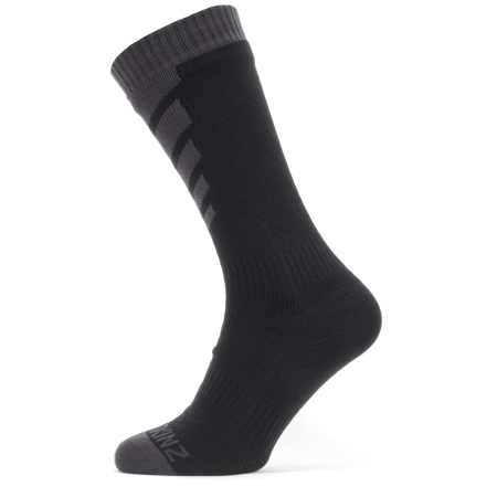 Chaussettes imperméables SealSkinz WP Warm Weather Mid noir / gris Black/Grey