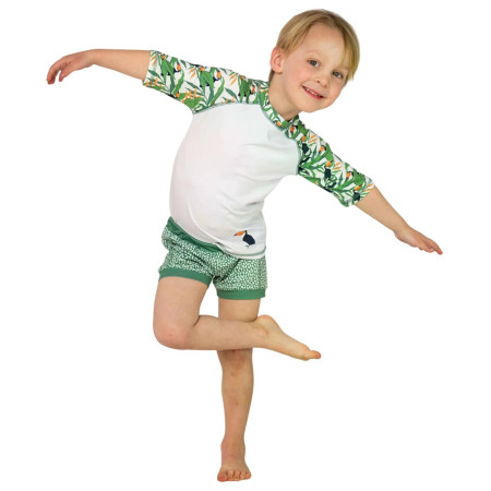 T-shirt enfant DucKsday Toucan SS blanc / vert Toucan