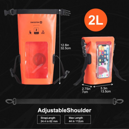 Étui étanche Swissten WATERPROOF ORANŽOVÉ (2L)