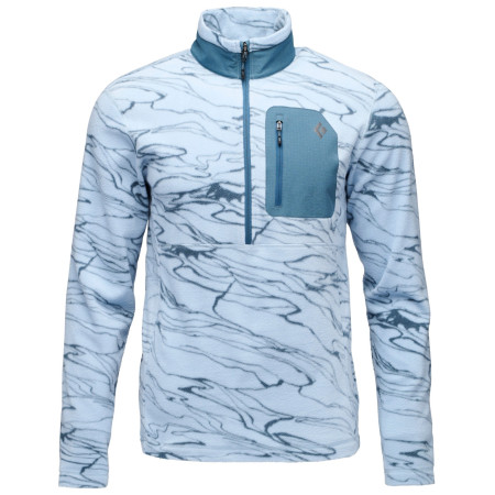 Sweat-shirt homme Black Diamond Rift HZ Fleece Jacket bleu clair Relief-Fog Blue-Midnight Blue