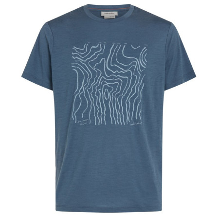 T-shirt fonctionnel homme Icebreaker M 150 Tech Lite SS Tee Great Heights bleu / gris Dawn