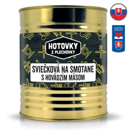 Repas prêt à manger Hotovky z plechovky Bœuf à la crème 800 g