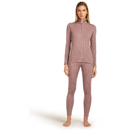 T-shirt fonctionnel femme Icebreaker Women Merino 260 Tech Vertex LS Half Zip Delta Lines AOP