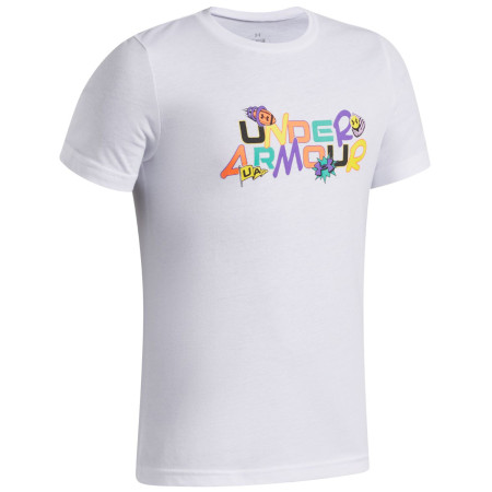 T-shirt fonctionnel enfant Under Armour UA B Patch Pack Wm SS White