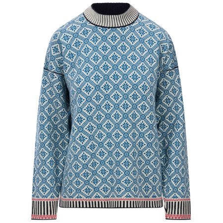 Pull femme Dale of Norway Langøy Fem Sweater bleu / blanc Arctic Blue Offwhite