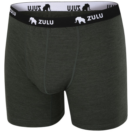 Caleçon homme Zulu Merino 160 6in vert foncé dark green melange
