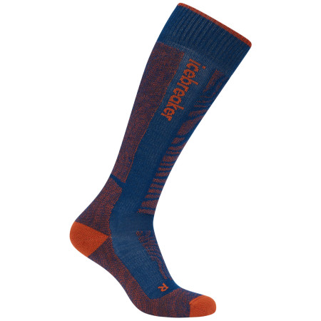 Chaussettes homme Icebreaker Men Merino Blend Ski+ Medium OTC Mountain Contour bleu / orange Atla/Agat/Fervi