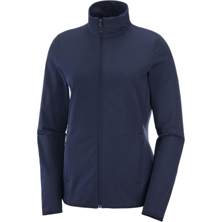 Sweat-shirt femme Salomon Outrack Full Zip Midlayer W bleu foncé Nightish