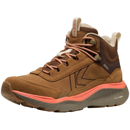 Chaussures de trekking pour femmes Keen Leiki Leather Mid Wp W brun chipmunk/bison