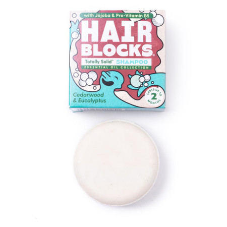 Shampoing Shower Blocks Solid Shampoo - Cedarwood & Eucalyptus bleu