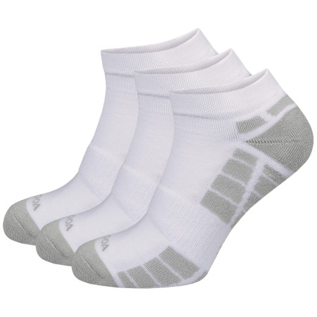 Chaussettes MOOA Silver Bamboo Low 3-pack blanc / gris White/Grey