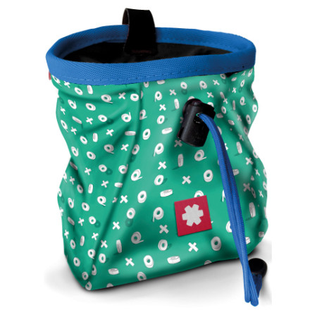 Sac à magnésie Ocún Lucky + pásek Ocún Chalk Bag Belt vert - bleu TapeBlue