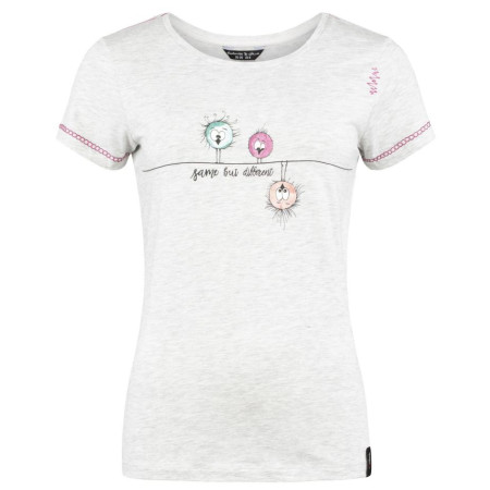 T-shirt fonctionnel femme Chillaz Saile Same But Different gris claire Light Grey Melange