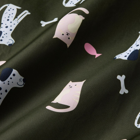 Manteau imperméable pour enfant Regatta Junior Changing Robe Dark Khaki Cat Dog