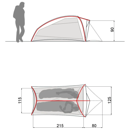 Tente ultra-légère 2 personnes Vaude Ultralight Hogan 2P