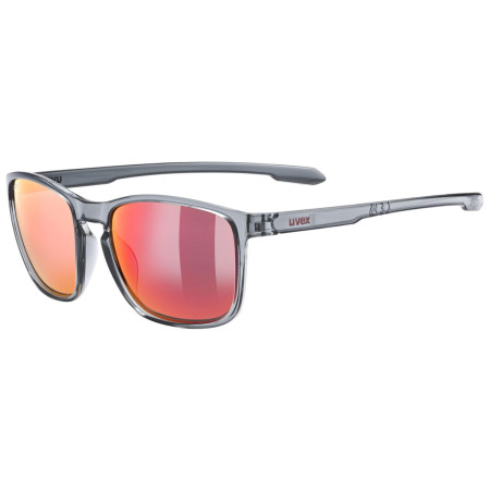 Lunettes soleil Uvex Lgl 52 gris / rouge Smoke / Mir.Red