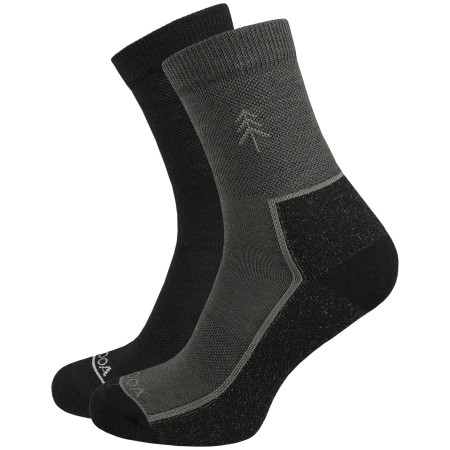 Chaussettes MOOA Merino Forest 2-pack mix2 Mix 2 (black,green)