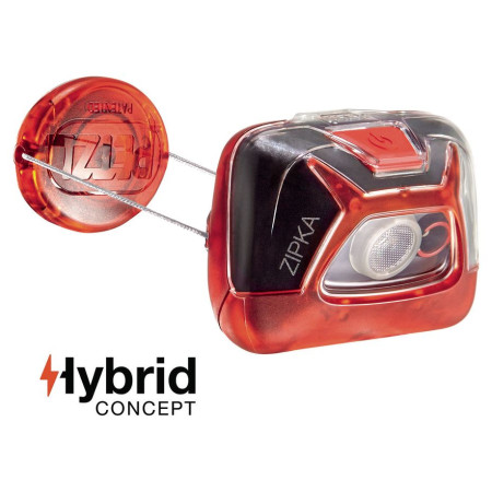 Vystavená čelovka Petzl Zipka rouge