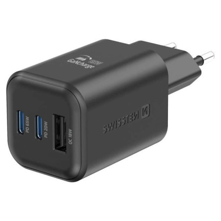 Adaptateur Swissten GaN Travel Charger 2X USB -C + USB-A