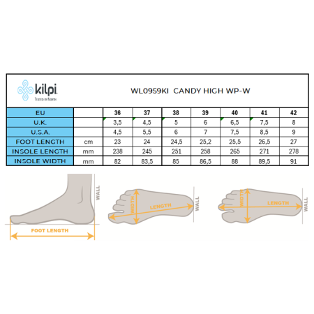 Bottes hiver femme Kilpi Candy High Wp-W