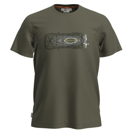 T-shirt homme Icebreaker M Mer Central Classic SS Tee Wireframe green Loden