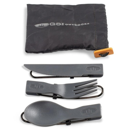 Set de couverts GSI Outdoors Tekk Trio Folding Cutlery Set
