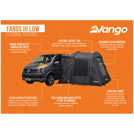 Tente caravane Vango Faros III Low