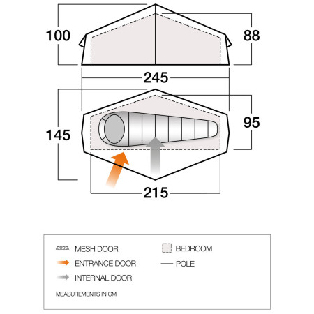 Tente de randonnée Vango Apex Compact 100
