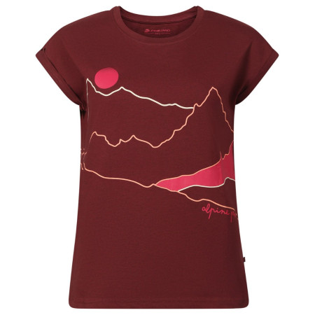 T-shirt femme Alpine Pro Nogera bordeau WINETASTING VARIANTA PA