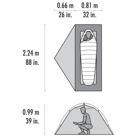 Tente ultra-légère MSR Hubba Hubba HD 1P