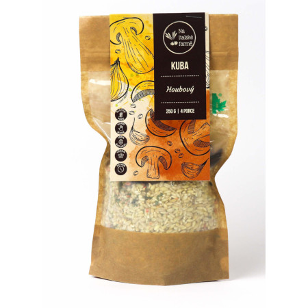 Repas prêt à manger Na Italské farmě Houbový kuba brun