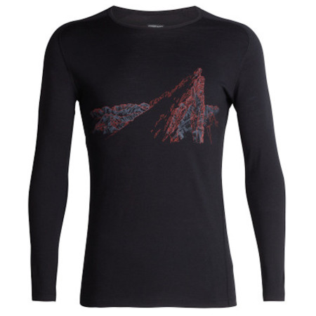 T-shirt homme Icebreaker Mens 200 Oasis Deluxe Raglan LS Crewe La Meije