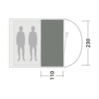 Tapis de tente Outwell Cozy Carpet Sky 2