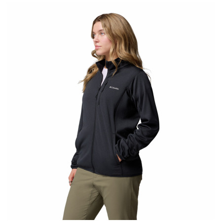 Sweat-shirt femme Columbia Essential Hike™ Grid Fleece Full Zip noir Black