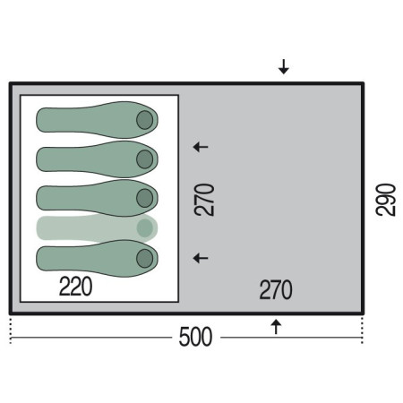 Tente familiale Pinguin Omega 4