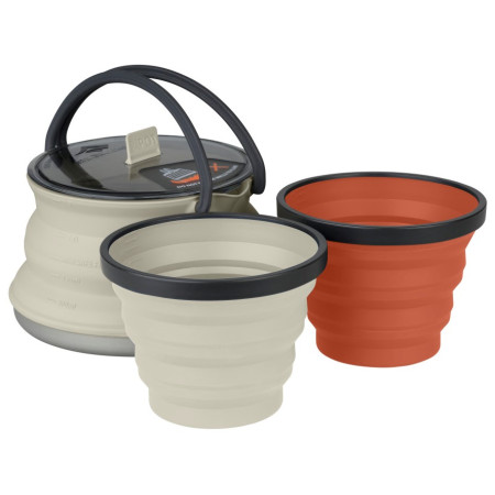 Set de vaisselle Sea to Summit X-Set: 11 3pc gris / rouge Sand / Rust